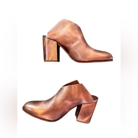 6 Kelsi Dagger Brooklyn Waldorf rose gold bronze ankle boots booties leather - Picture 1 of 16